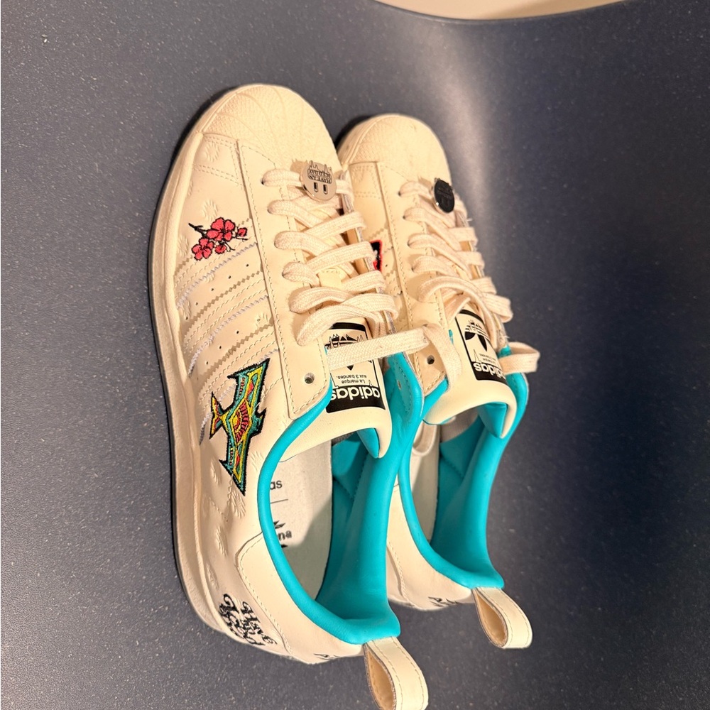 Adidas ‘Arizona Iced Tea’ Cream Sneakers with Graphic Details- NEVER WORN BNWOT